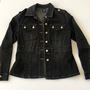 Black denim jacket